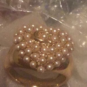 Coach Signature “C” Pearl Ring (Size 7)